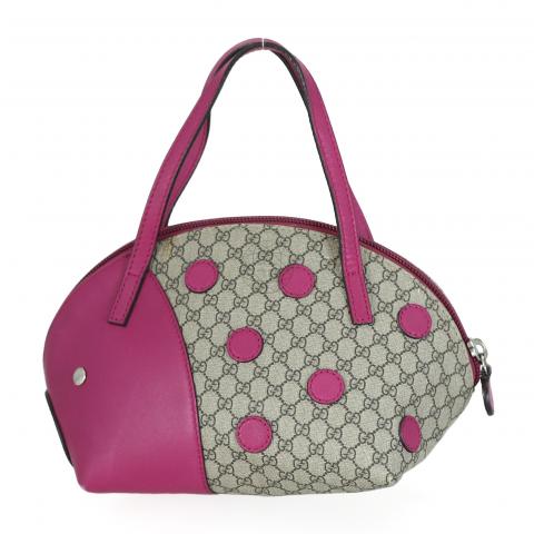 Sell Gucci GG Canvas Ladybug Bag Brown Fuchsia HuntStreet